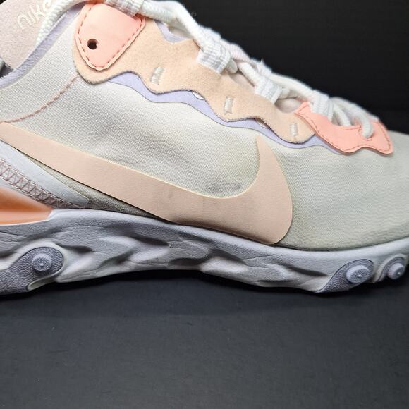 Nike React Element 55 Pale Pink Running Sneakers Shoes BQ2728-601 Women's Size 9 - Picture 13 of 13